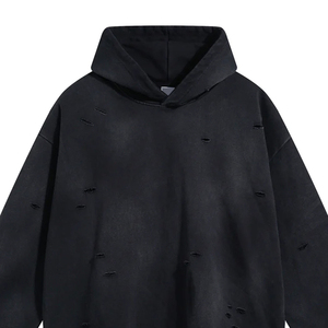 Sudadera con Capucha de Alta Calidad, Estilo Urbano, Personalizable con Gráficos, Transpirable, Estilo Vintage, Lavado Ácido - Product Image 2