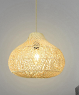 Elegante lámpara de araña de luz de bambú tradicional, lámpara colgante antigua, diseño decorativo único, sala de estar, restaurante, mesita de noche - Product Image 6