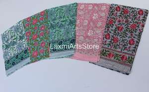 Juego de Bufandas Largas y Ligeras de Algodón Ecológico con Estampado Digital, Estolas con Diseño Floral Indio (22x72) - Product Image 5