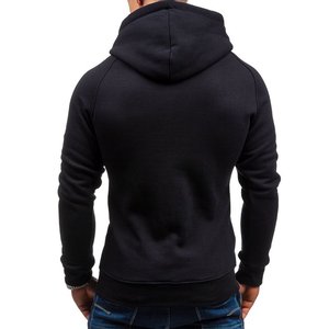 Sudadera con Capucha para Hombre, de Algodón de Alta Calidad, con Cierre Azul y Cuentas, Color Negro, de Invierno, Venta Caliente, Personalizable con Logotipo - Product Image 5