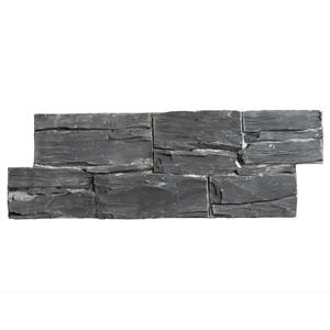 Panneaux de pierre naturelle de style moderne, revêtement mural extérieur en <span class=keywords><strong>ardoise</strong></span> noire <span class=keywords><strong>pour</strong></span> décorations extérieures, fendus - Product Image 2