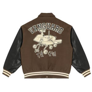 Parches de chenilla bordados personalizados Varsity Bomber Letterman College de talla grande chaquetas universitarias de béisbol - Product Image 3