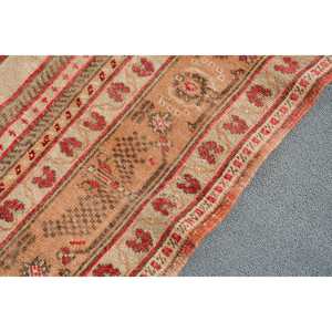 Turkish Vintage Area Rug 4.8x8.3 ft, <b>Red</b> <b>Wool</b> Rug - Product Image 5