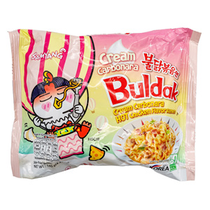 Sam Yang Buldakk saveur authentique, crème carbonara, poulet épicé halal, snack instantané frit en vrac, solution repas rapide - Product Image 4