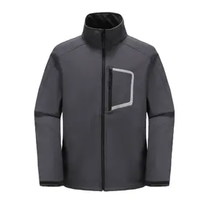 Yeni özel logo mens kış iş elbisesi yumuşak kabuk su geçirmez polar polar softshell ceket