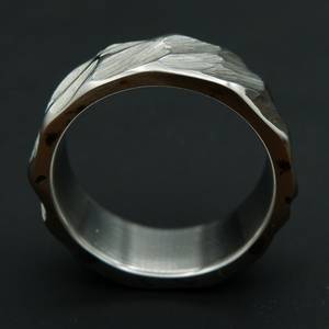 Bague unique en acier inoxydable forgée à la main, bricolage, cadeau parfait pour hommes femmes, couteaux personnalisables OEM pour la fête des pères - Product Image 6