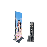 Écran LED portable pliable GOB P1.86, affichage numérique commercial pour les magasins de détail, affiche LED