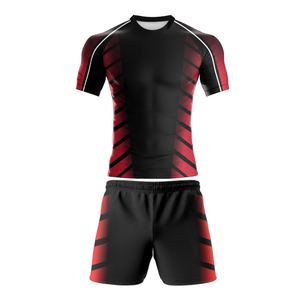 Ensemble d'uniformes de rugby personnalisés Vêtements d'équipe sublimés rouge et blanc avec logo Respirant et confortable - Product Image 6
