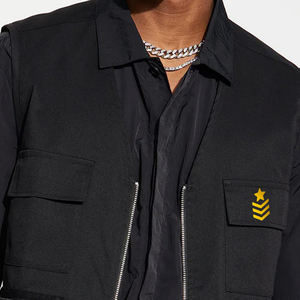 Chaleco Cargo sin mangas de algodón y poliéster para hombre, gran cantidad, transpirable, multibolsillo, servicio OEM, accesorio de verano - Product Image 5