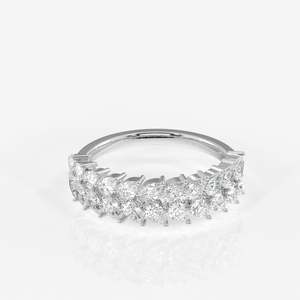 แหวนแต่งงานทองคำ 18K ประดับเพชรโมอิสซาไนต์ทรงลูกแพร์ ดีไซน์หรูหรา - Product Image 5
