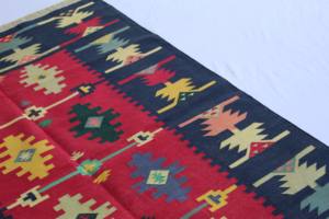 Geometric Design Cotton Dhurrie Premium Large Handmade <b>Rug</b> Made in India handmade - Product Image 2