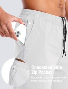 กางเกงขาสั้นตาข่ายสำหรับเล่นกีฬาออกกำลังกายฟิตเนสยิมวิ่งออกกำลังกายกระเป๋าใส่โทรศัพท์สไตล์สปอร์ตออกแบบได้ตามต้องการ - Product Image 2