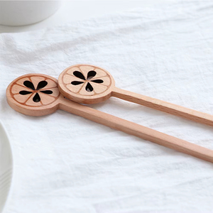 Cuchara de Madera para Agitar Café y Té, Cuchara Mezcladora para Café, Azúcar y Miel, para <span class=keywords><strong>Bebidas</strong></span> y Postres - Product Image 3