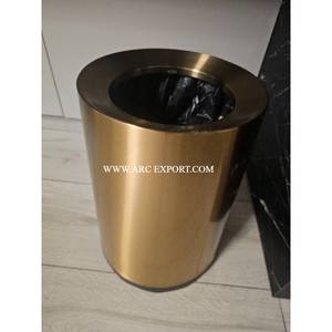 Cubo de basura vendedor superior cubo de basura estándar grande hogar y cocina esquina interior cubo de basura Vintage oro latón antiguo hogar - Product Image 5