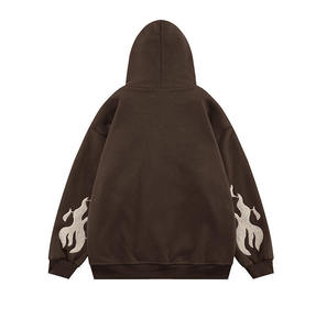 Service de conception de vêtements pour hommes Y2K, sweat-shirt à fermeture éclair intégrale, sweats à capuche pour hommes, logo personnalisé, vêtements de golf pour hommes, sweat-shirt à fermeture éclair. - Product Image 2