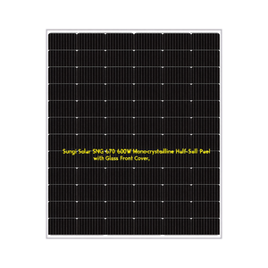 แผงโซลาร์เซลล์แบบโมโนคริสตัลไลน์ครึ่งเซลล์ Sungi Solar SNG 670 600W พร้อมกระจกปิดด้านหน้า - Product Image 2