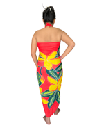 Robe de bain grande taille DK peinte à la main à motifs floraux, dos nu, 100 % rayonne respirante et séchage rapide pour femme