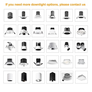 AC220v Spots <span class=keywords><strong>sans</strong></span> <span class=keywords><strong>fil</strong></span> Dali Dimmable Couleur 40W Led Encastré 11W 12W Hôtel Anti-éblouissement Cob Downlight Led Worm Projecteur blanc - Product Image 6