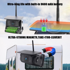 Wireless 7" Touch Screen Backup <strong>Camera</strong> System Solar Magnetic Battery Powered Hitch <strong>Camera</strong> for RV Truck <strong>Horse</strong> <strong>Trailer</strong> No Wiring - Product Image 4