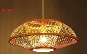 Nueva Lámpara Colgante de Bambú Artesanal Ecológica de Vietnam, Pantalla de Mimbre con Diseño de Abanico para Decoración - Product Image 3