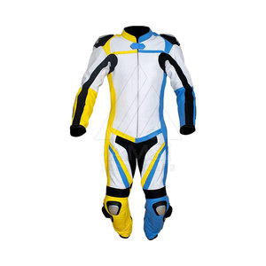 Combinaison de course en cuir pour moto de style dernier cri, respirante et coupe-vent, vêtements de sport pour les motards, disponible à la vente - Product Image 3