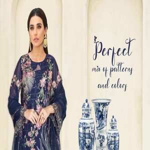 Luxury <b>Pakistani</b> <b>Dresses</b> from Ramsha Volume NAYYAB 3 Piece Chiffon Collection for Party Wedding & Festival on Sale for <b>Eid</b> - Product Image 1