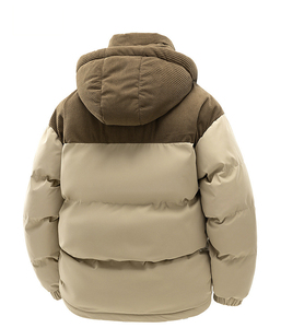 แจ็คเก็ตบอมเบอร์คุณภาพสูงสำหรับฤดูหนาว แจ็คเก็ตกันลมแบบหนา มีฮู้ด กันน้ำ กลับด้านได้ พร้อมโลโก้ด้านหน้า สไตล์ลำลอง ดีไซน์เนอร์ - Product Image 2