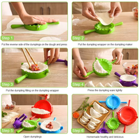 Ensemble de 4 outils de presse à raviolis manuels multifonctionnels en plastique pour la cuisine à domicile, moule à pâte à pâtes, machine à faire des pâtes, durable et écologique