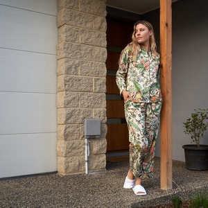 Ensemble de vêtements de nuit pour femmes en pur coton imprimé floral vêtements de nuit d'été doux avec sangle spaghetti pour dormir se prélasser demoiselle d'honneur PJ's - Product Image 5