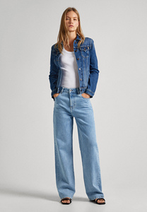 Chaqueta vaquera azul personalizada para mujer, chaqueta vaquera con bolsillos en el pecho y cierre de botones diseñada para mujer, para comodidad en todas las estaciones, venta al por mayor - Product Image 6