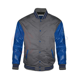 OEM Custom Leather Sleeve Chenille Embroidery College <b>Bomber</b> Flight Baseball Team Letterman <b>Jackets</b> For <b>Men's</b> <b>summer</b> - Product Image 1