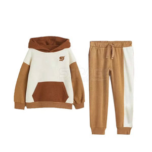 Ensemble de survêtement confortable pour enfants, tissu flexible pour l'école et les activités ludiques, survêtement pour enfants avec taille élastique - Product Image 3