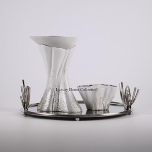 Réchauffeur de bougie de haute qualité en aluminium poli miroir brillant pour mariage et fêtes décoration de table et parfum - Product Image 5