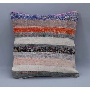 ปลอกหมอนผ้าคิลิมตุรกีถักมือ (สีเบจ) 18 x 18 รุ่น Rc_27215 - Product Image 1