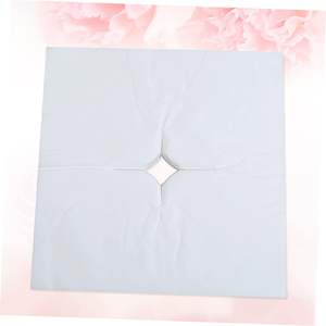 Disposable Massage Headrest <b>Pads</b> Fitted Non-woven Fabric Round Washcloth White - Product Image 2