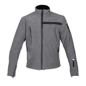 Men's Grey All-Season Motorbike Textile Jacket <b>Light</b> Soft <b>Shell</b> CE Armoured Windproof Motorcycle Adventure Jacket - Product Image 1