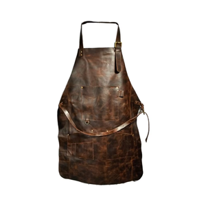 Delantal de cuero de herrero personalizado para hombres, delantal de carpintería y chef para hombres, ropa de trabajo marrón - Product Image 1