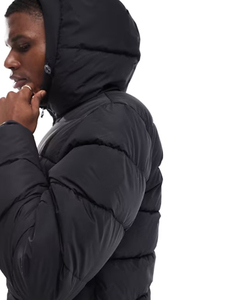 Vente en gros Doudoune matelassée personnalisée légère, imperméable, coupe-vent Baggy surdimensionné à capuche pour hommes Blouson bombardier veste épaisse - Product Image 4