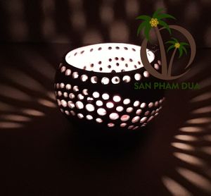 DÉCORATION DE LUXE LAMPE À COQUILLE DE NOIX DE COCO DESIGN PERSONNALISÉ LAMPE SUSPENDUE FOURNISSEUR À COQUILLE DE NOIX DE COCO AU VIETNAM - Product Image 2