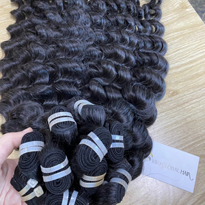 Machine Double trame Faisceau de vague profonde de qualité supérieure Produit chaud prix de gros de cheveux bruts non transformés - Product Image 2