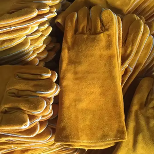 Guantes DE SEGURIDAD XL de alta calidad Cuero dividido de vaca Resistente al calor y protector con funciones anticorte y antiimpacto - Product Image 1