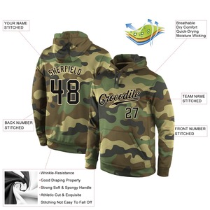 Hommes Polaire Blanc Camouflage Hommes Hoodies Personnalisés Polyester coton Camouflage Hoodie - Product Image 3