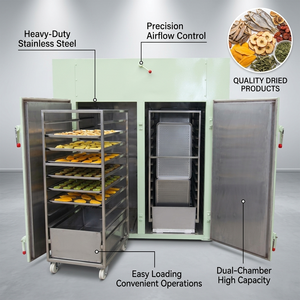 Hot Selling High Output Industrial Automatic Fruit & Vegetable <b>Dehydrator</b> with Motor 9kW Power Large Capacity High Quality - Product Image 1
