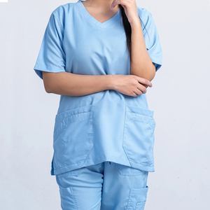 Conjunto de Uniformes Médicos con Cuello en V para Hombre y Mujer, con Pantalones de Pierna Recta, Estilo Médico Adar Niaahinn, Parte Superior y Pantalones - Product Image 2