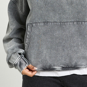 Sudadera con Efecto Desgastado para Mujer, Acabado Suave, Esencial para Invierno, con Bolsillos Tipo Canguro y Mangas Largas, para Compradores al por Mayor, Precio Económico - Product Image 3