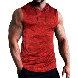 Peso ligero Fitness gimnasio sin costuras culturismo entrenamiento Fitness sin mangas hombres algodón sin mangas pulóver sudaderas con capucha - Product Image 1