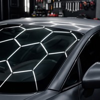 Sistema de Iluminación Profesional para Techo de Taller, con Rejilla Hexagonal, Ideal para Detallado de Autos - 10