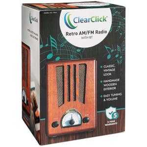 Radio AM/FM classique de style rétro vintage avec Bluetooth (Modèle VR46) - Product Image 5