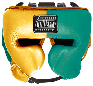 Casque d'entraînement de kickboxing et d'arts martiaux à logo personnalisé protège-tête en cuir artificiel de boxe au design unique - Product Image 1