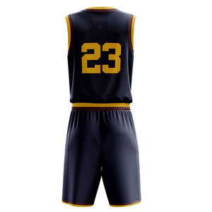 2024 hecho a medida nueva llegada 100% poliéster hecho Reversible baloncesto Jersey diseño personalizado baloncesto uniforme para Unisex - Product Image 3